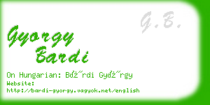 gyorgy bardi business card